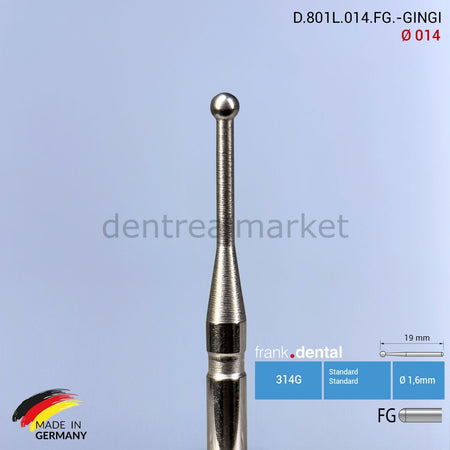 Frank Dental Gingiburs Soft Tissue & Gingivectomy Bur - 801L - Ø 014
