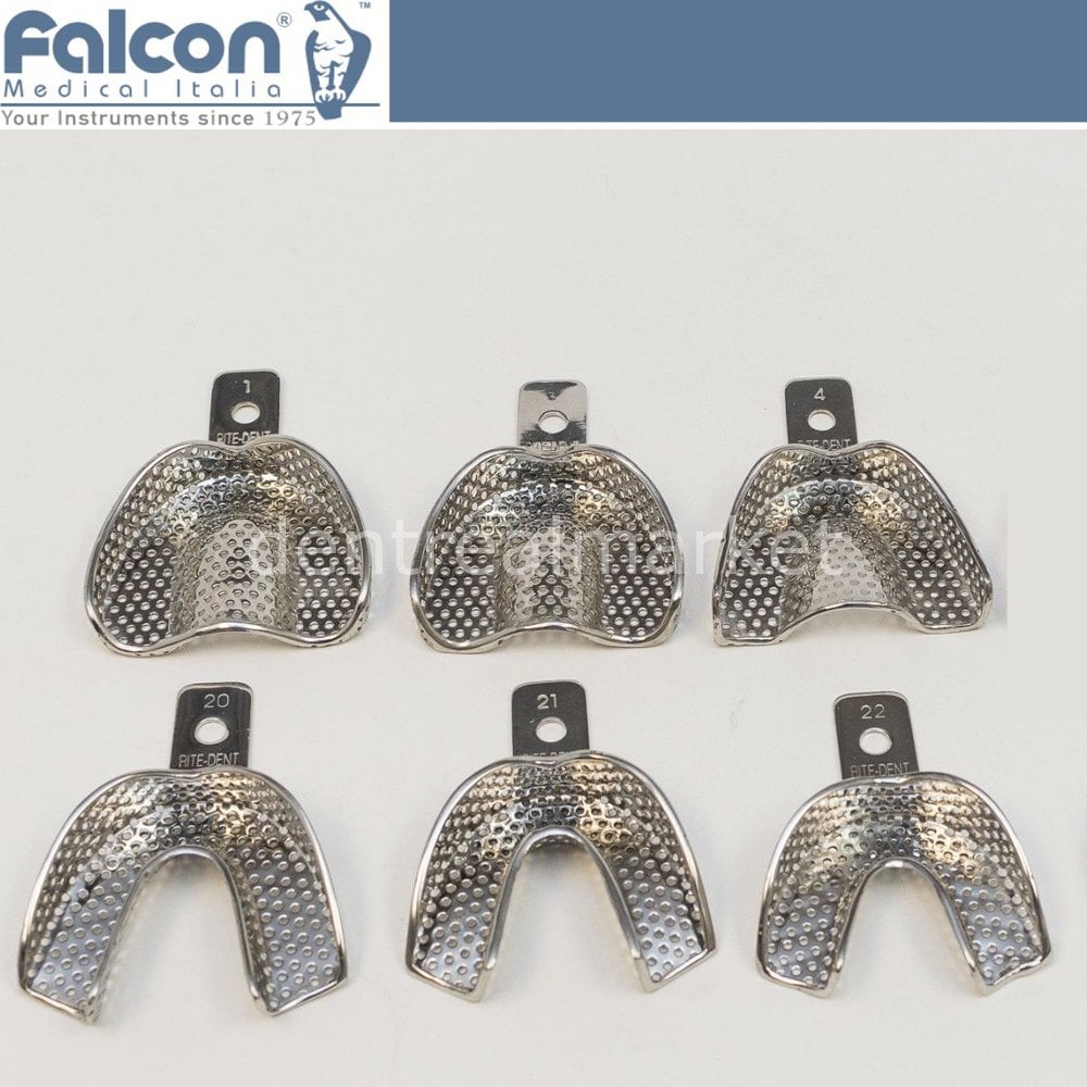 Falcon Rimlok Dentate Impression Tray 6-Piece Set
