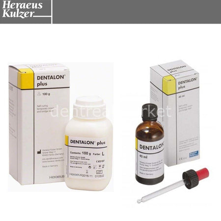 DentrealStore - Heraeus Kulzer Dentalon Plus Powder 100 g & 45 ml Liquid Kit - C&B Crown Resin