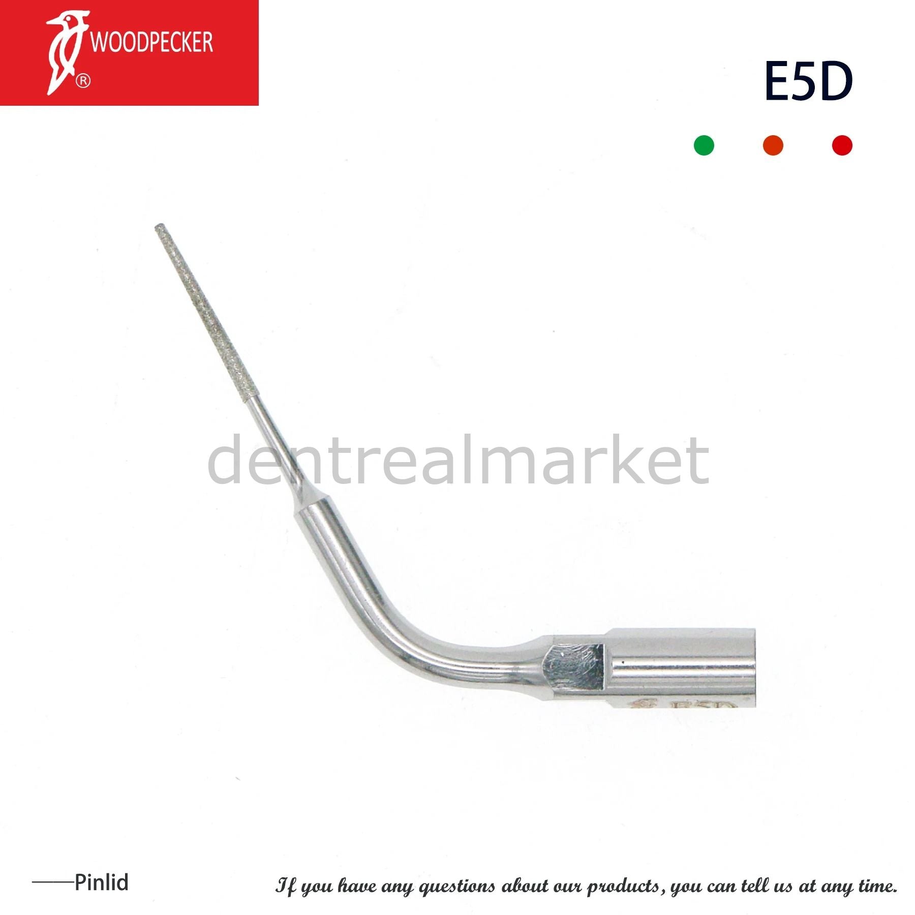 Woodpecker Scaler Endodontic Tip E5D – Compatible with EMS, Mectron, Woodpecker, and W&H