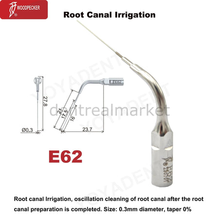 Woodpecker Scaler Irrigation Tip E62 – Compatible with EMS, Mectron, Woodpecker, and W&H