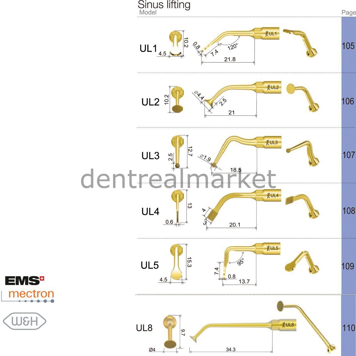 Woodpecker Ultrasurgery Sinus Lifting Tip UL4 — Woodpecker / Mectron / EMS