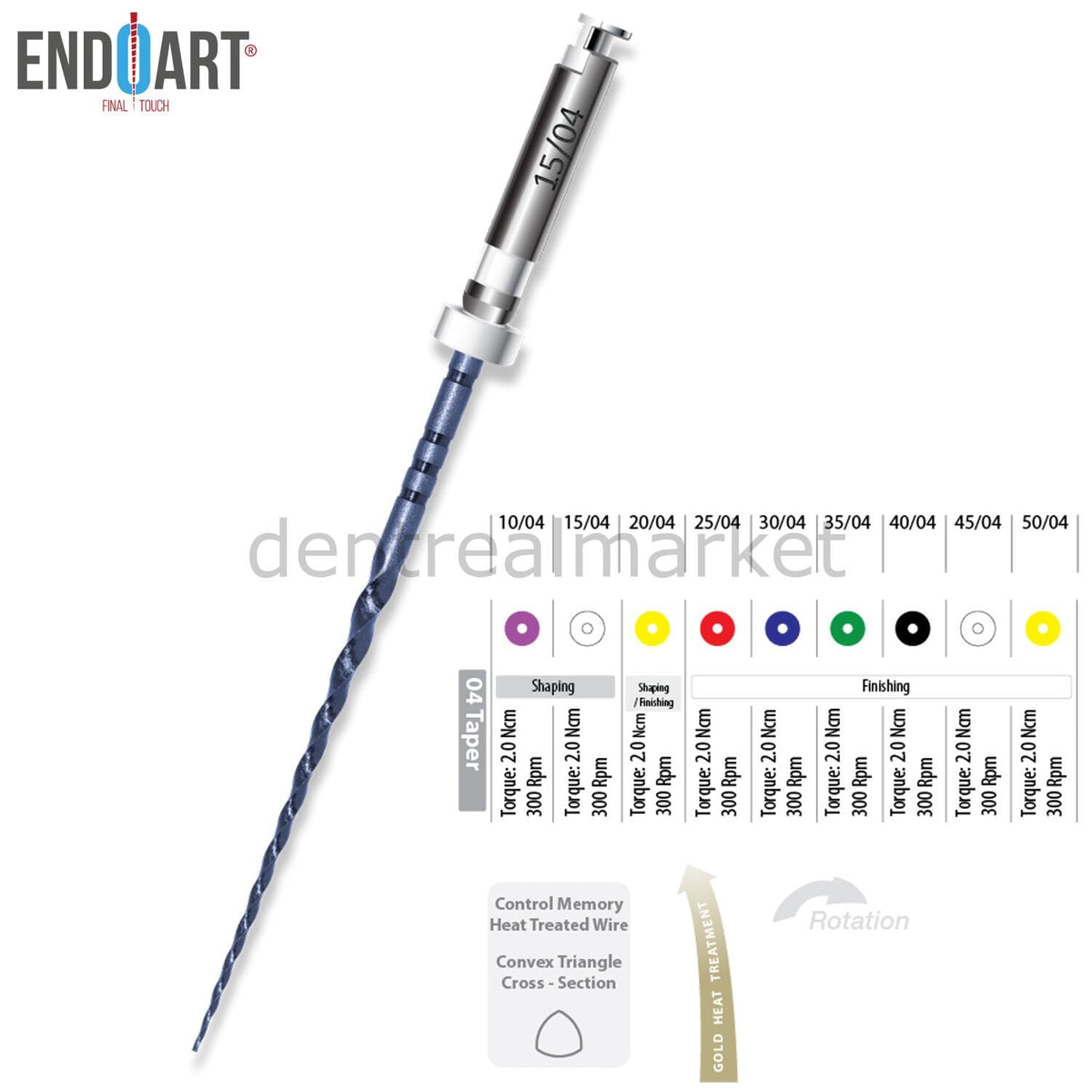 EndoArt Smart Blue Canal File — .04 Taper