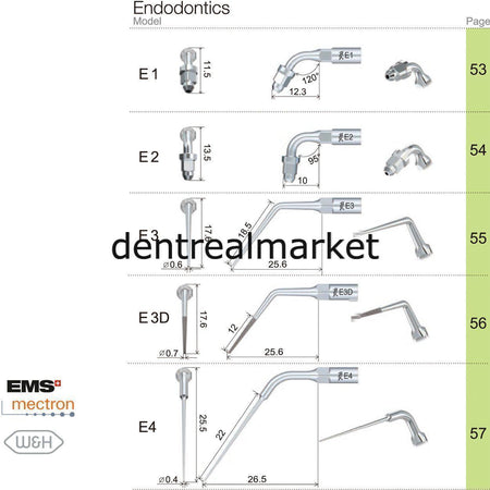 Woodpecker Scaler Endodontic Tip E5D – Compatible with EMS, Mectron, Woodpecker, and W&H