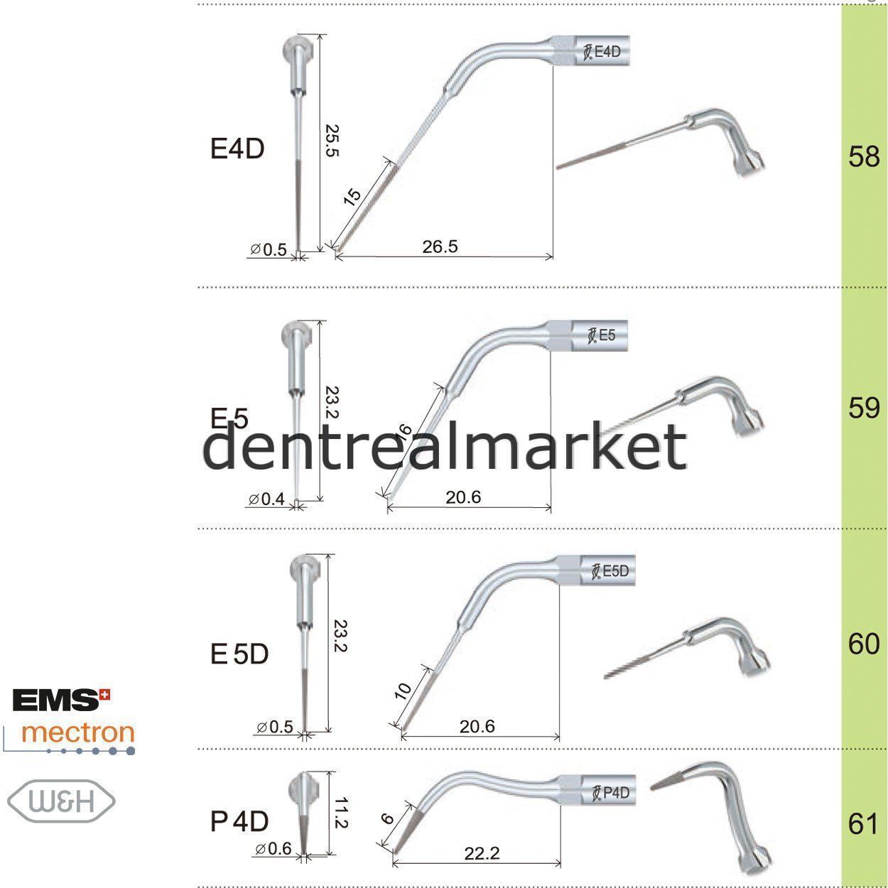 Woodpecker Scaler Endodontic Tip E3 – Compatible with EMS, Mectron, Woodpecker, and W&H