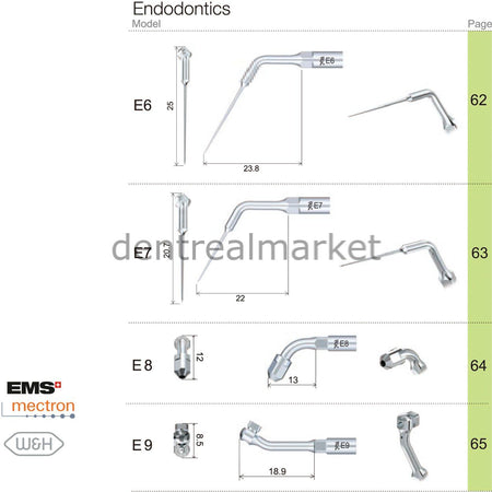 Woodpecker E10 Endodontic Scaler Tip - EMS, Mectron, Woodpecker, W&H Compatible