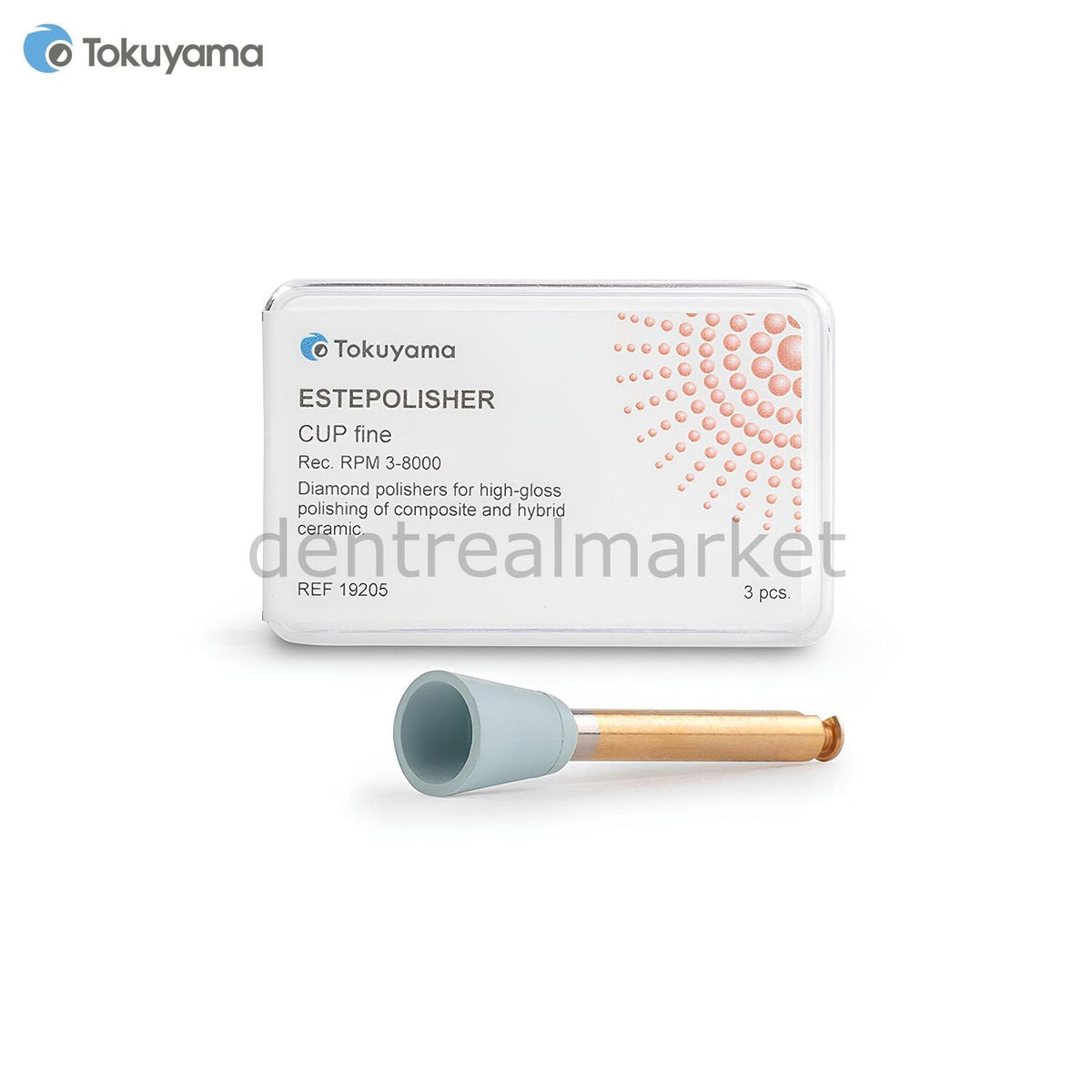 Tokuyama Estepolisher Cup Fine Polishing Tips 3 pcs