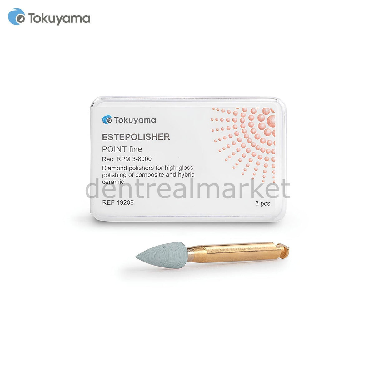 Tokuyama Estepolisher Point Fine Polishing Tips 3 pcs