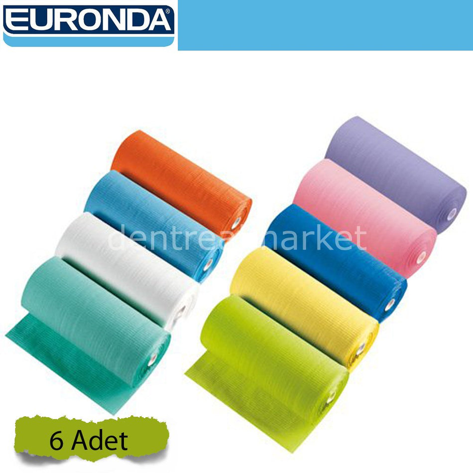 Euronda Monoart Roll Colored Patient Bib - 6 Pack