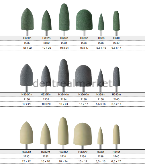 Eve Jumbo Rubber Polishers Refill Coarse — H338