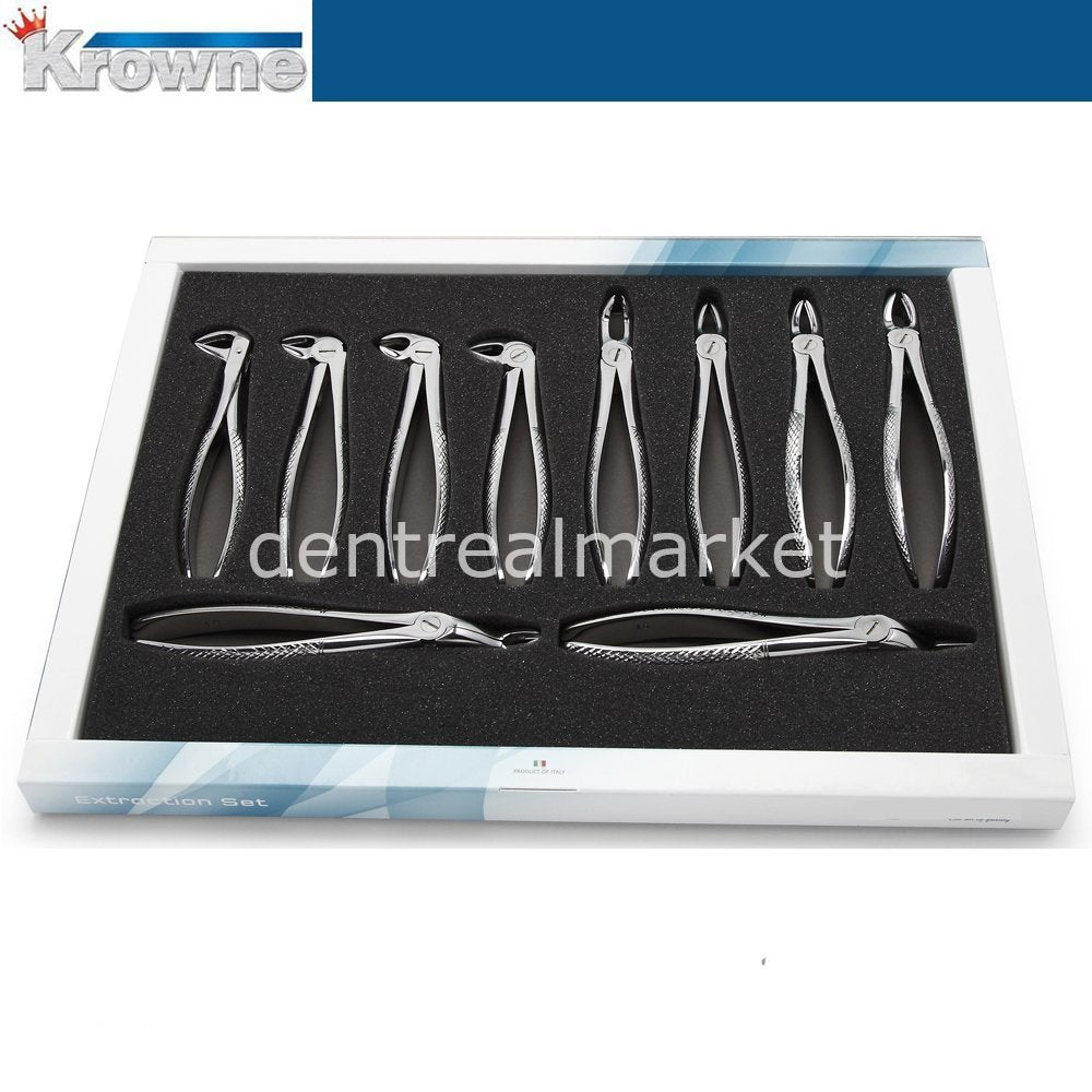Krowne Adult Forceps Set 10-Piece B Plus