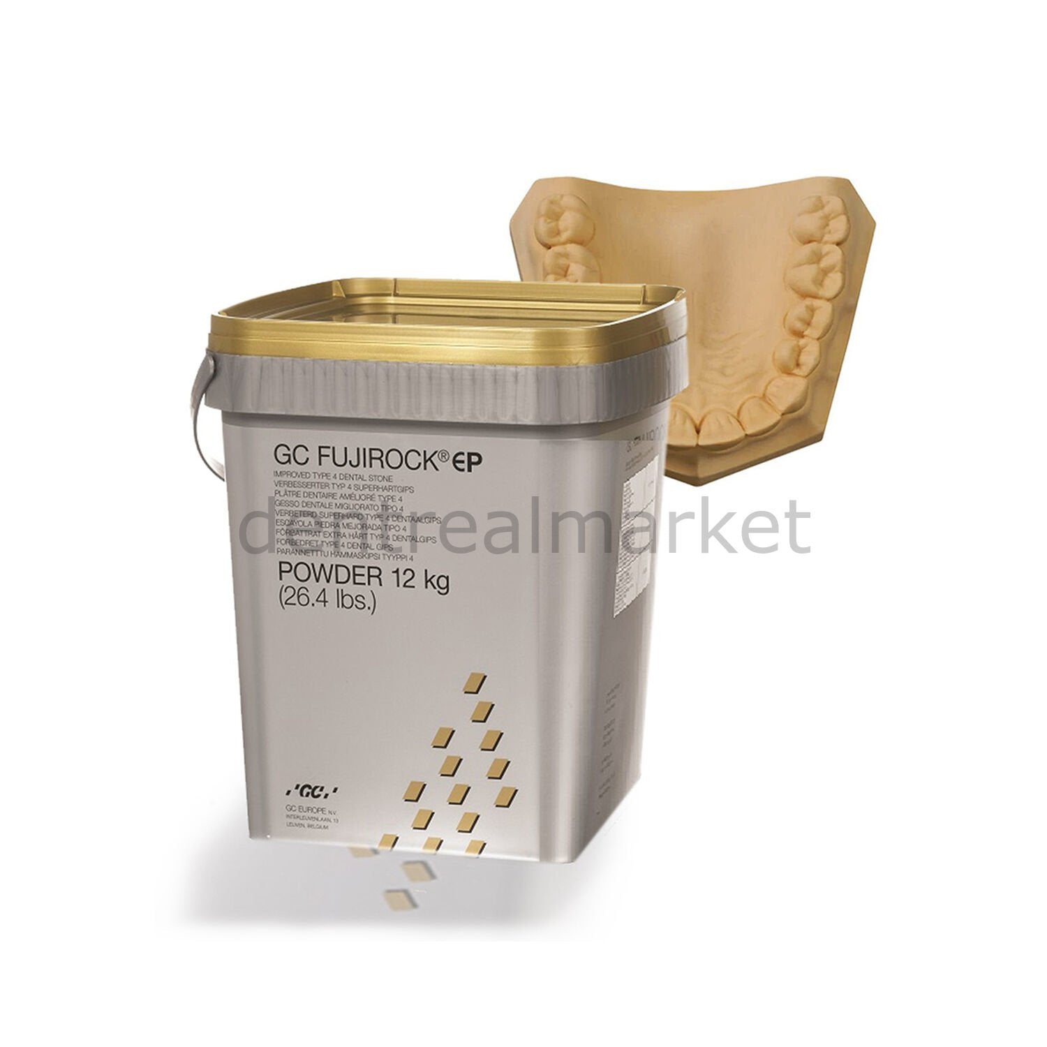 Gc Dental Fujirock EP Golden Brown Die Stone 12 kg - Type 4