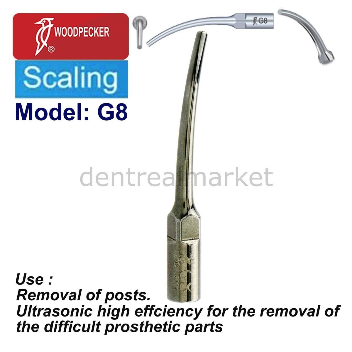 Woodpecker Scaler Scaling Tip G8 – Compatible with EMS, Mectron, Woodpecker, and W&H