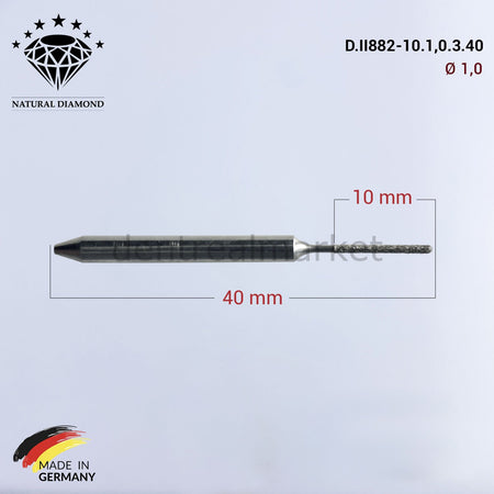Frank Dental Imes-icore Wieland Diamond CAD/CAM Drill 1.0 mm