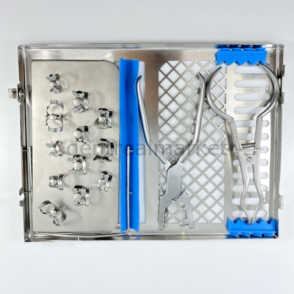Jensen Rubber Dam Clamp and Instrument Set with Cassette