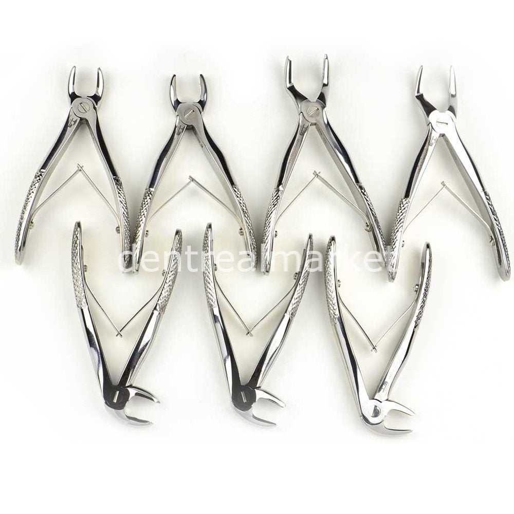 Jensen Pediatric Extraction Forceps Set — 7 Pieces