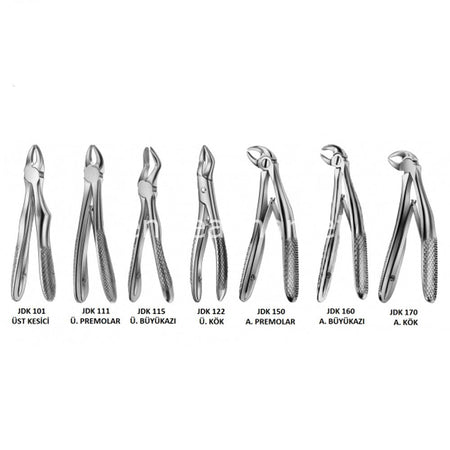 Jensen Pediatric Extraction Forceps Set — 7 Pieces