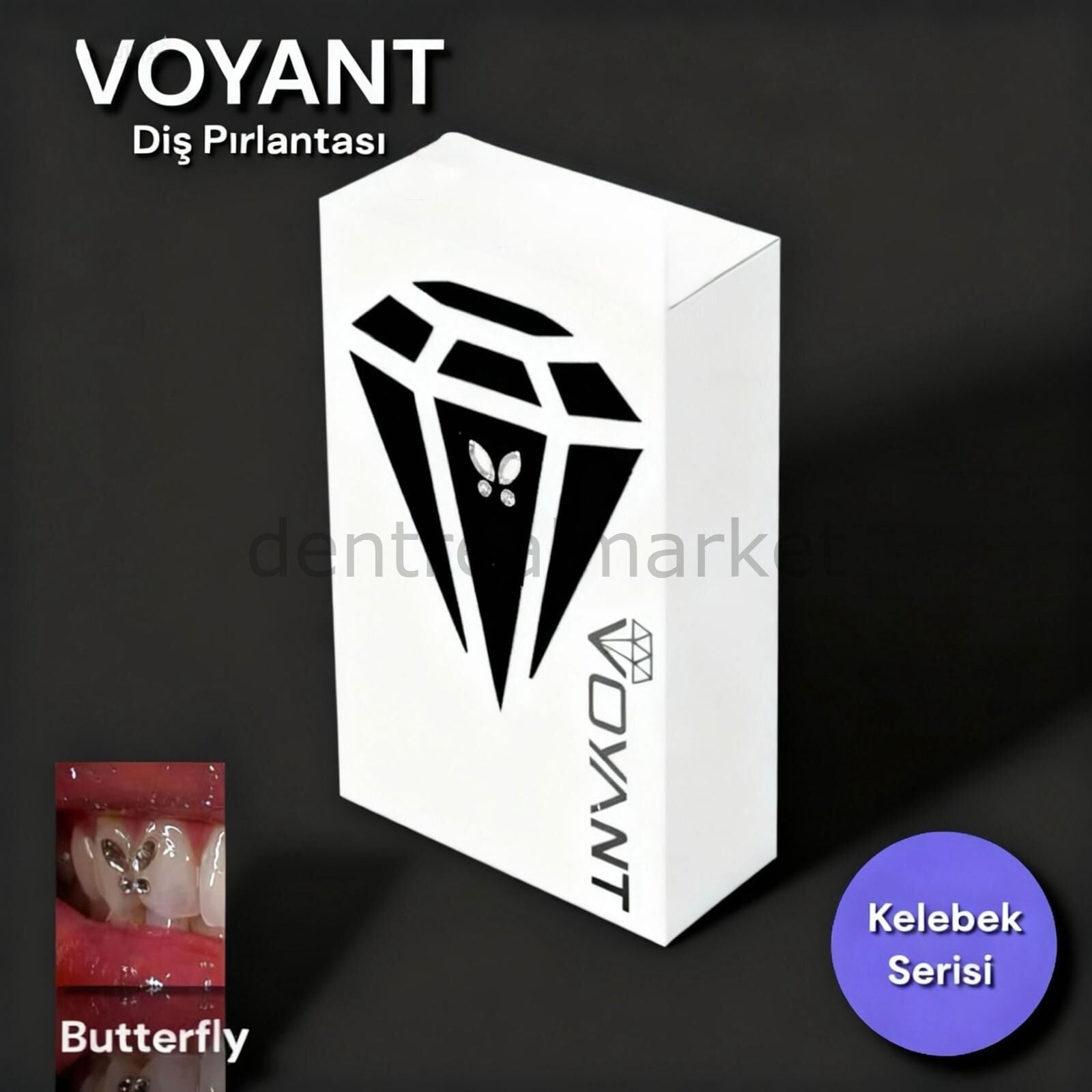 Voyant Natural Crystal Tooth Gem - Butterfly