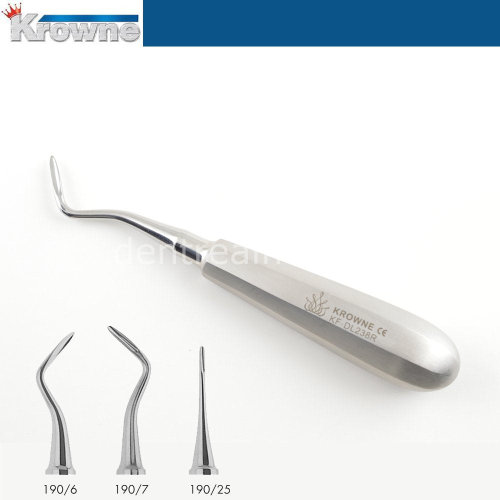 Krowne Flohr Elevator - Maxillary Root and Tooth Extraction Instrument