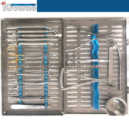 Krowne Surgical Hand Instrument Set 16 Pieces + Cassette