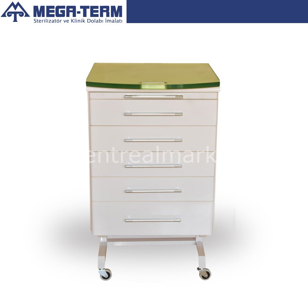 Mega-Term Mobile Cabinet with Glass Worktop