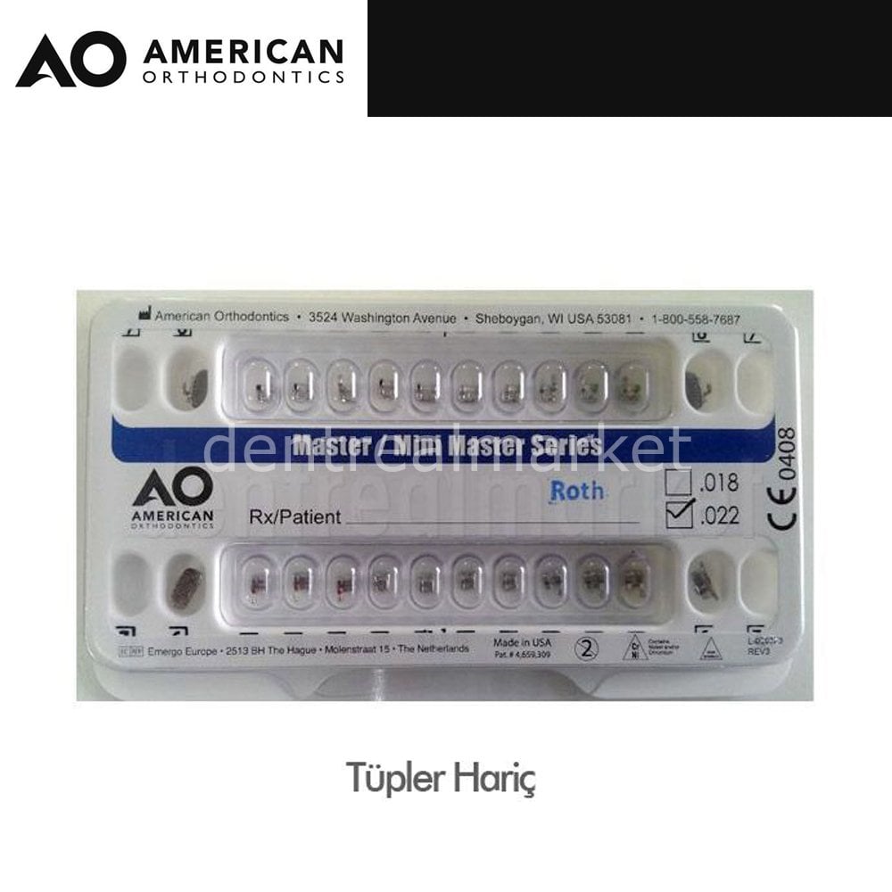 American Orthodontics Mini Master Metal Bracket