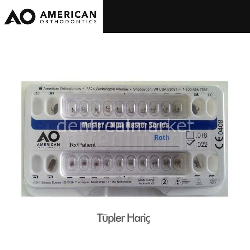 American Orthodontics Mini Master Metal Bracket