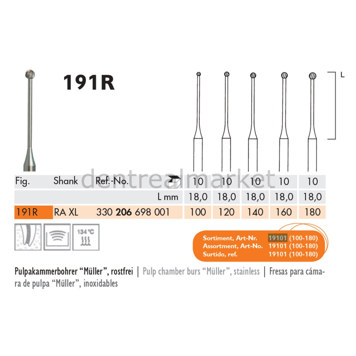 Meisinger Müller Endo Access Steel Endodontic Bur