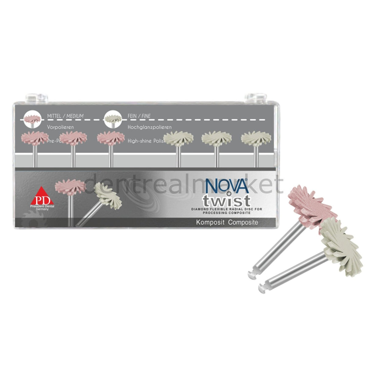 President Nova Twist Composite Polishing Disc Set