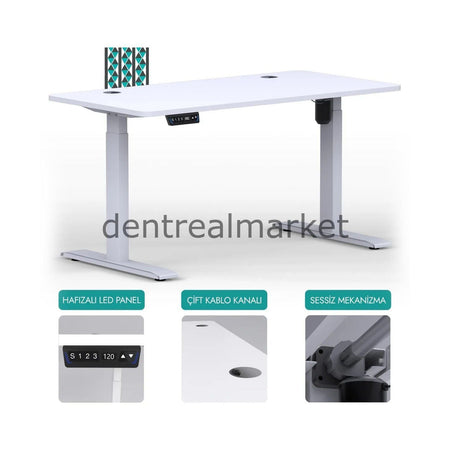 Drm Dental O-Flex Electric Height-Adjustable Ergonomic Desk - 180 x 80 cm