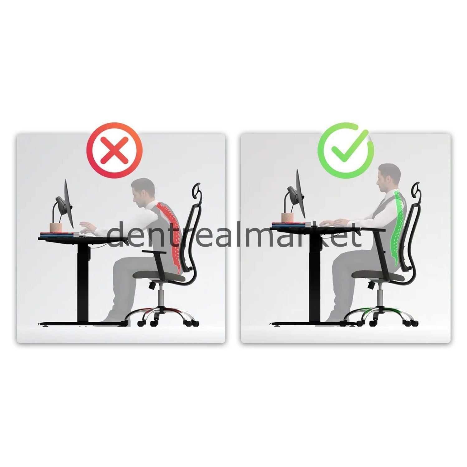 Drm Dental O-Flex Electric Height-Adjustable Ergonomic Desk - 180 x 80 cm