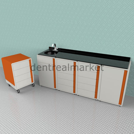 Grup Dental Cabinet Clinic Workbench - Glass Top OPS