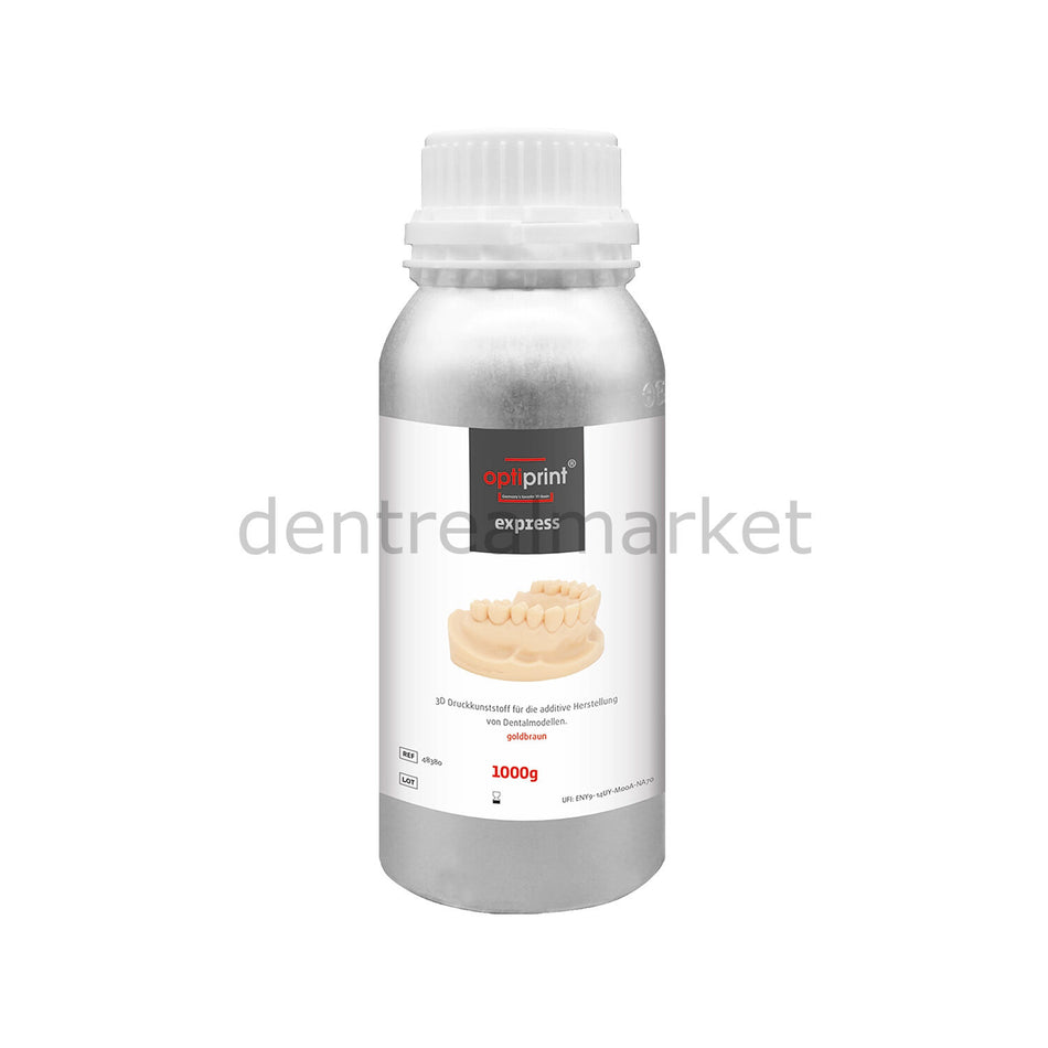 Dentona Optiprint Express — Dental Model 3D Printer Resin — 1000 g Golden Brown