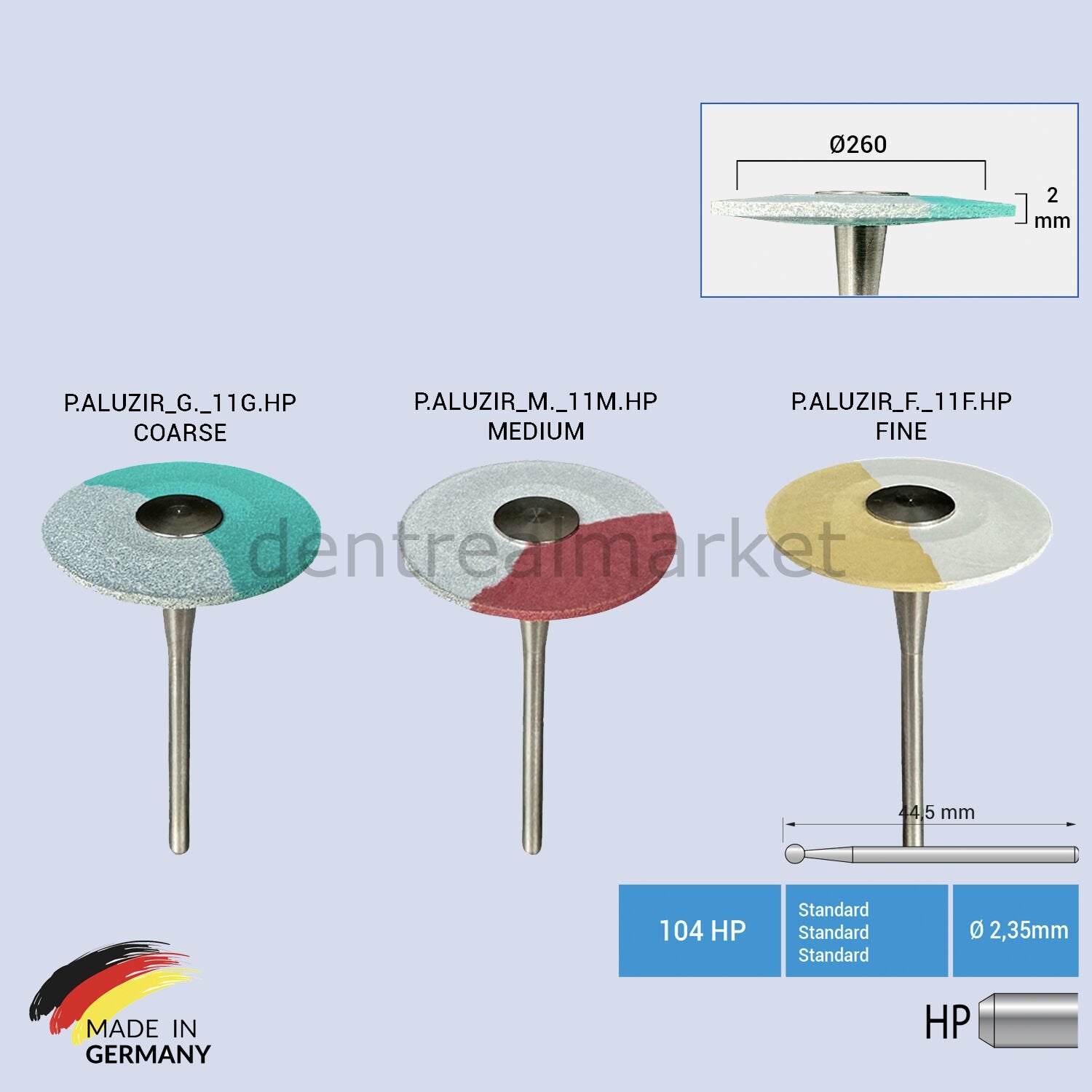 Frank Dental Aluzir Zirconia Aluminum Oxide Polishing Rubber