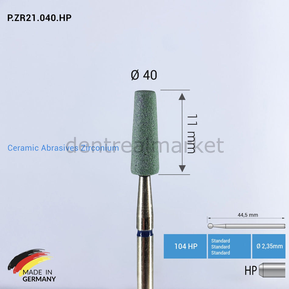 Frank Dental Zirconia &amp; Ceramic Abrasive - P.ZR21 - Ø40 mm