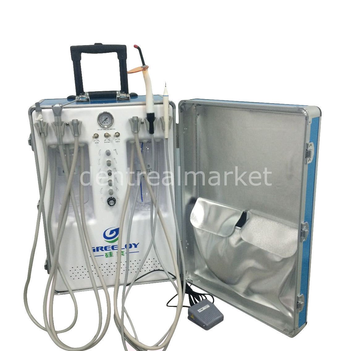 Greeloy P206S Portable Dental Unit - 6 Outlets