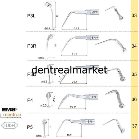 Woodpecker P3 Periodontic Scaler Tip - EMS, Mectron, Woodpecker, W&H Compatible