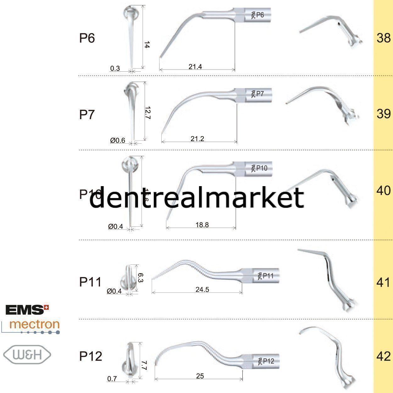 Woodpecker P3D Periodontic Scaler Tip - EMS, Mectron, Woodpecker, W&H Compatible
