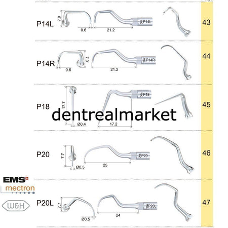 Woodpecker P3D Periodontic Scaler Tip - EMS, Mectron, Woodpecker, W&H Compatible