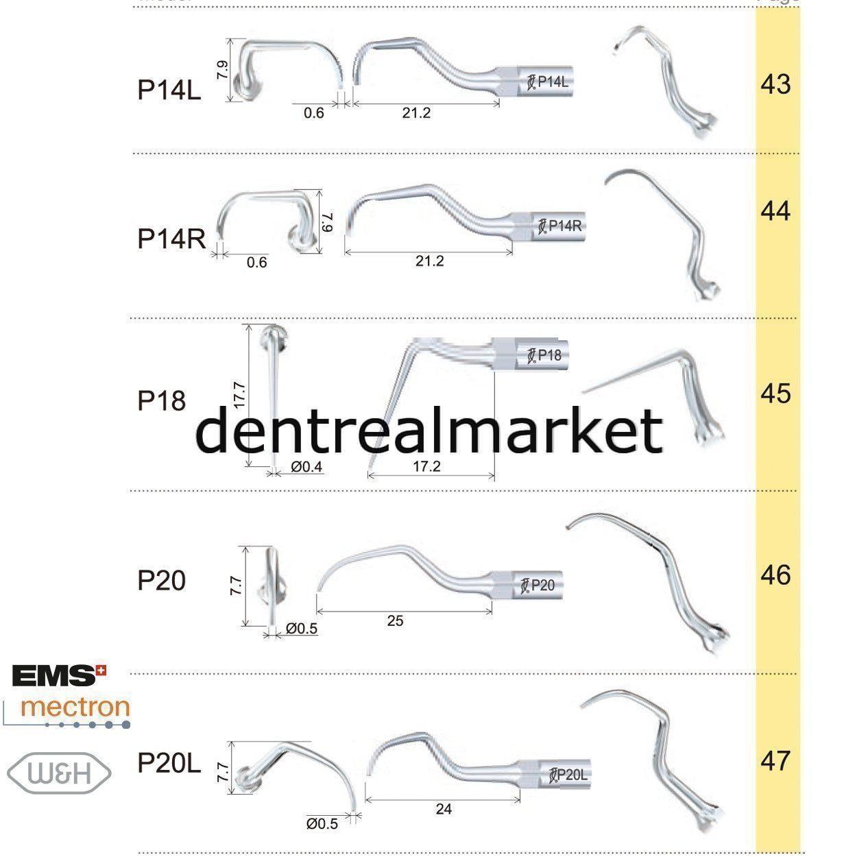 Woodpecker P2LD Periodontic Scaler Tip - EMS, Mectron, Woodpecker, W&H Compatible