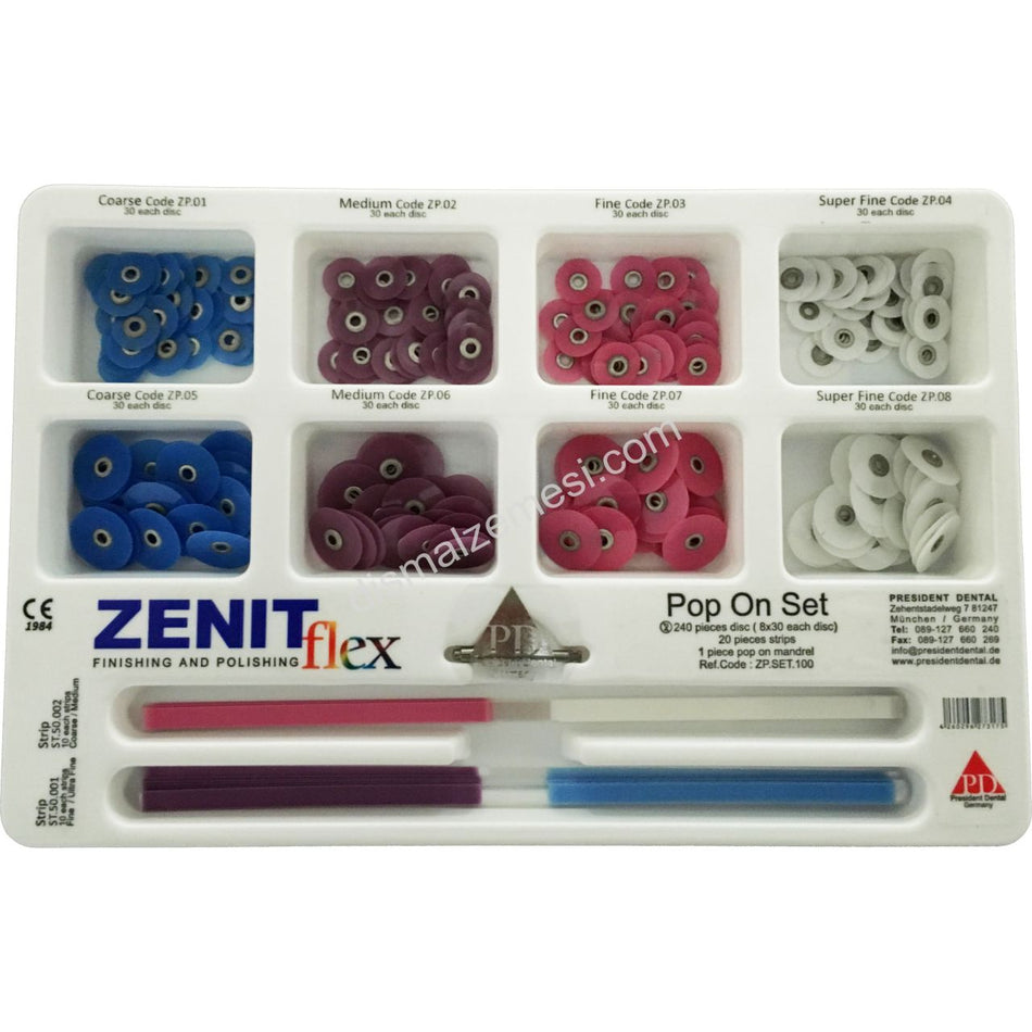 President Zenit Flex Pop-On Finishing and Polishing Disk Set