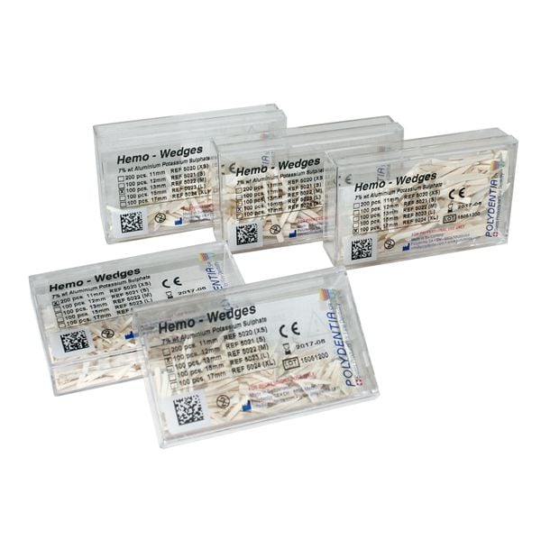 Polydentia Hemostatic Wedge 200 pcs 11 mm