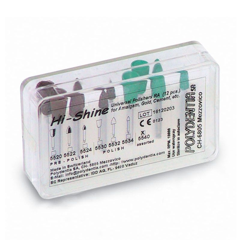 Polydentia Amalgam Polishing Rubber 12 pcs
