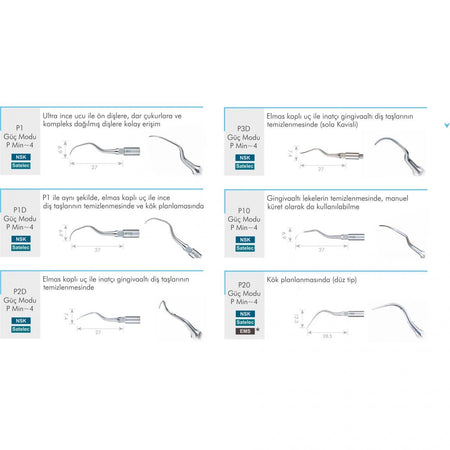 NSK Electric Scaler Tips — Perio