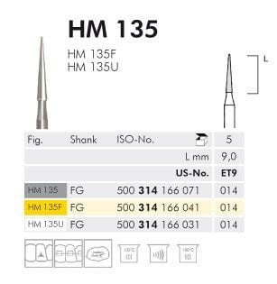 Meisinger D0135 Carbide Polishing Bur - 5 pcs