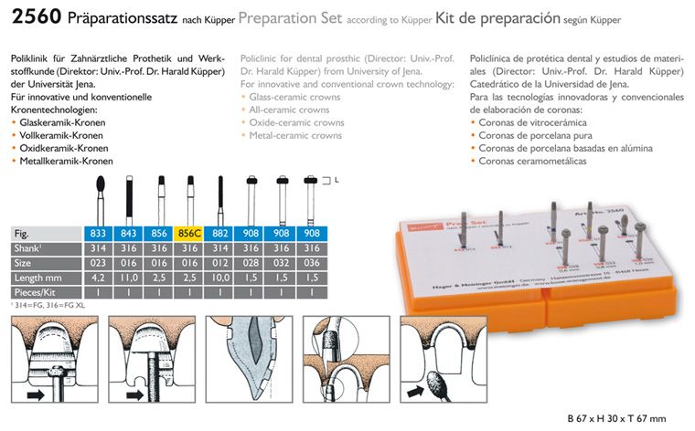 Meisinger Preparation Bur Set — 2560