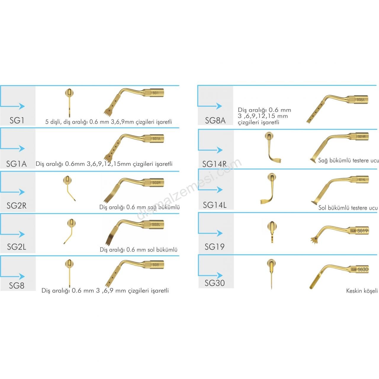 NSK Piezo Surgical Tips Bone Surgery