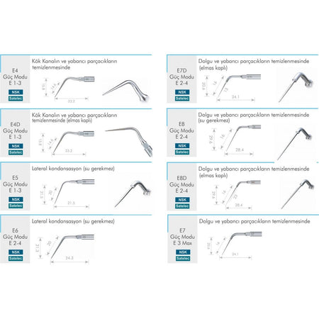 NSK Electric Scaler Tips Endodontics EMS & Satelec Compatible