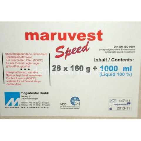 Mega Dental Maruvest Speed Crown and Bridge Investment 6 × 2500 g