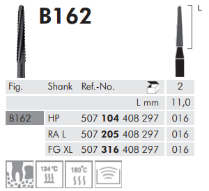 Meisinger B162 Carbide Root Separation / Bone Cutting Bur — Pack of 2